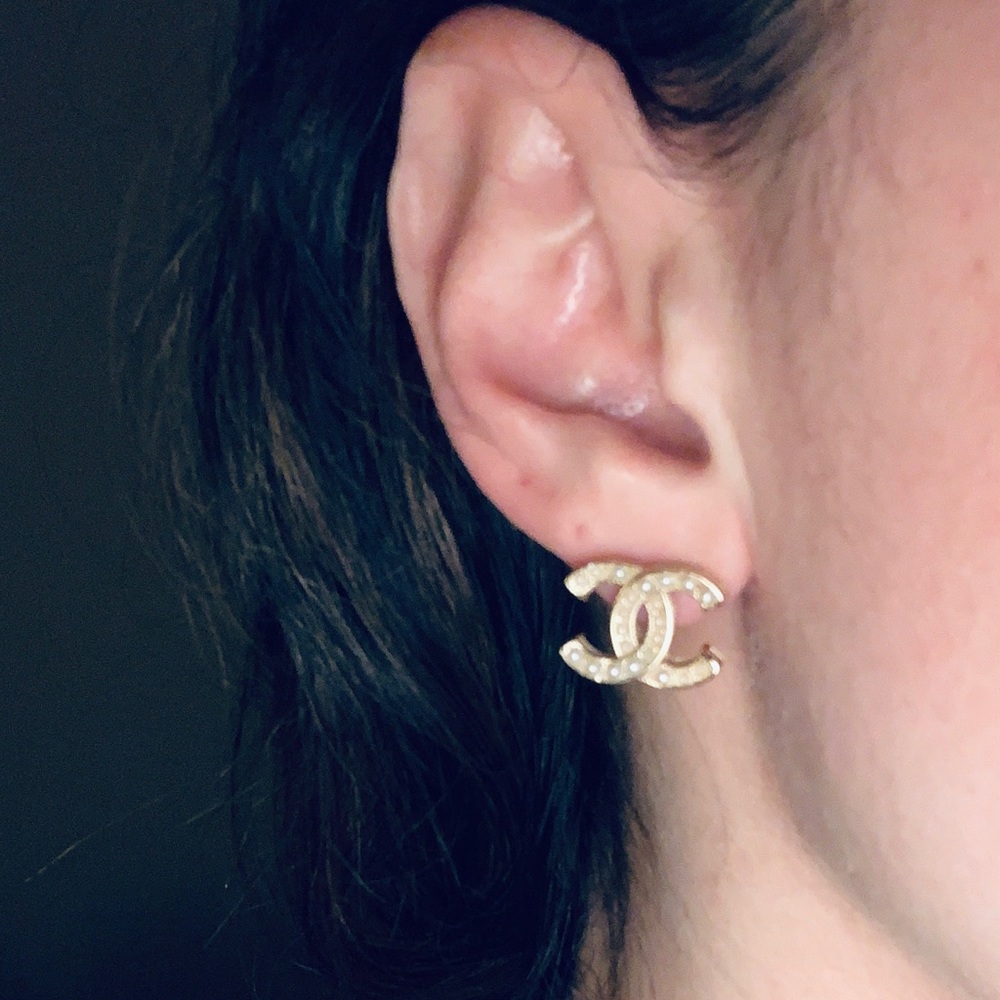 Authentic Chanel Pearl Earrings